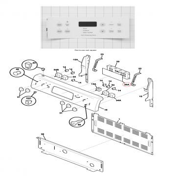 Kenmore 790.75751102 Oven Touchpad/Control Overlay (White) - Genuine OEM