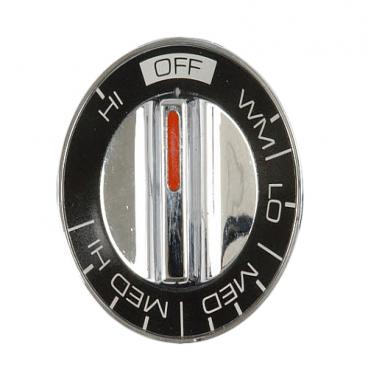 GE JBV42Gx04 Burner Control Knob (Chrome/Black) - Genuine OEM