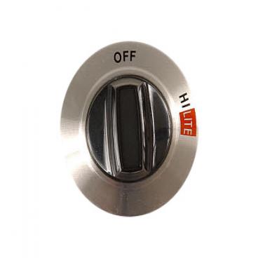 GE JGAS02EN6 Top Burner Control Knob (Chrome) - Genuine OEM