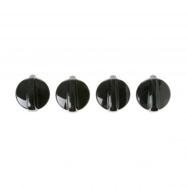 GE JGBP86BEA3BB Burner Control Knob Kit (4 Pack) - Genuine OEM