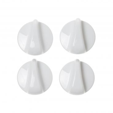 GE JGBP86WEB5WW Burner Control Knob Kit (White) - Genuine OEM