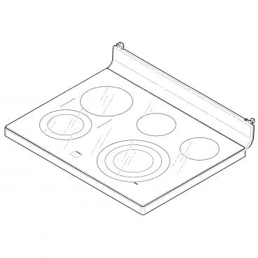 GE PCB980SJ3SS Main Glass Cooktop - Genuine OEM