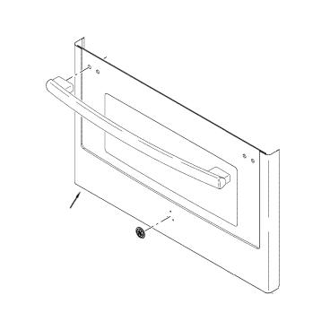 GE Part# WB56X29783 Glass and Door Panel Assembly - Genuine OEM