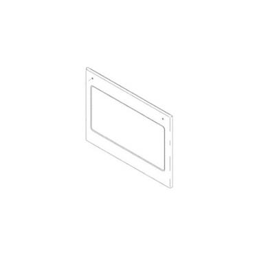 GE Part# WB56X32985 Door Trim Glass Assembly (Stainless Steel) - Genuine OEM