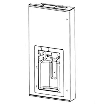 GE Part# WR78X31901 Matte White Dispenser Door - Genuine OEM