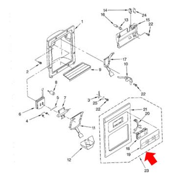 Whirlpool Part# 2207273T Front Cover (OEM)