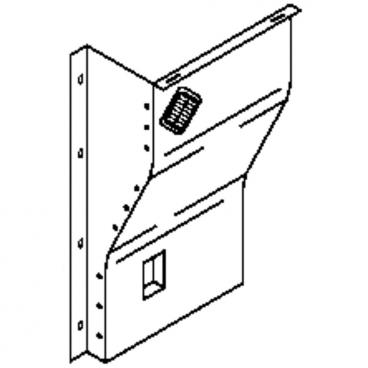 GE Part# WR74X10103 Freezer Duct (OEM) Rear