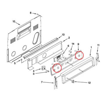 Whirlpool Part# W10339433 Membrane Switch (OEM)