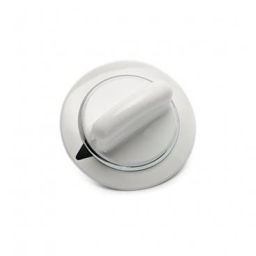 GE DVLR223GG3WW Timer Knob (White W/ Chrome Trim) Genuine OEM