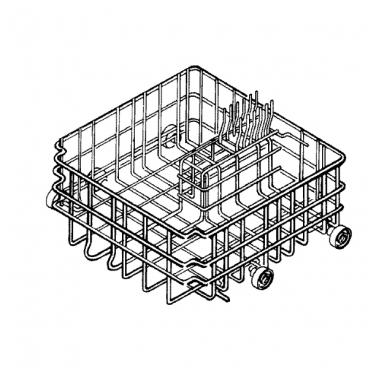 Maytag DWU7550ABX Lower Dishrack (rack only) - Genuine OEM