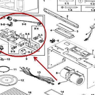 Samsung Part# DE97-00366J Duct (OEM) Upper