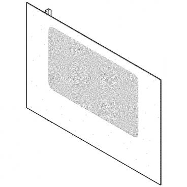 Crosley CREE3877TWA Outer Door Glass Assembly - White - Genuine OEM