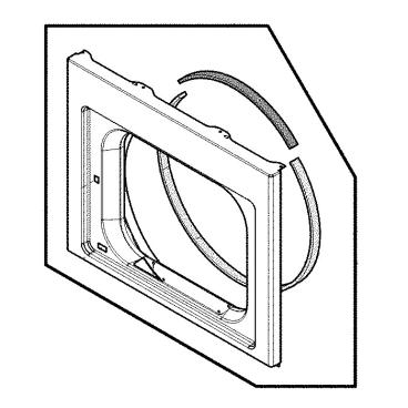 Frigidaire FFLG3900UW1 Front Panel w/Felt Seals (White) - Genuine OEM