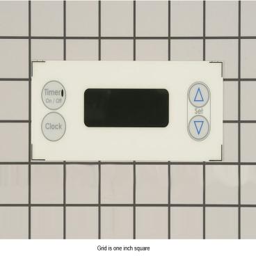 GE JGBS07PEA2WW Control Overlay - White - Genuine OEM