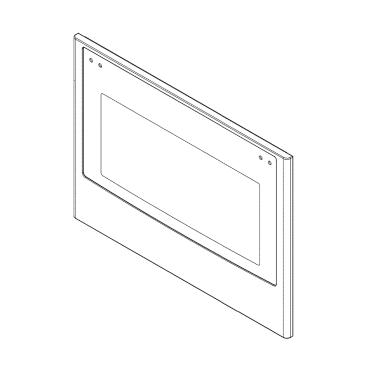 GE JT5500SF3SS Out Door Glass Panel (Black) - Genuine OEM