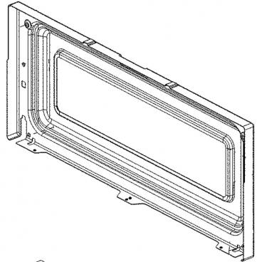 LG LDE4411ST/00 Upper Oven Door Glass Frame - Genuine OEM