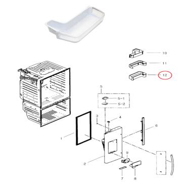 Samsung RFG296HDPN/XAA-0001 Door Shelf-Bin 15x5x9inches - Genuine OEM