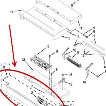 Whirlpool Part# W10861731 Control Panel (OEM)