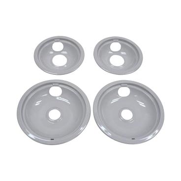 Amana AKES3060E/MFG# P1131758NE Drip Bowl Kit (Two 6 Inch and Two 8 Inch) - Genuine OEM