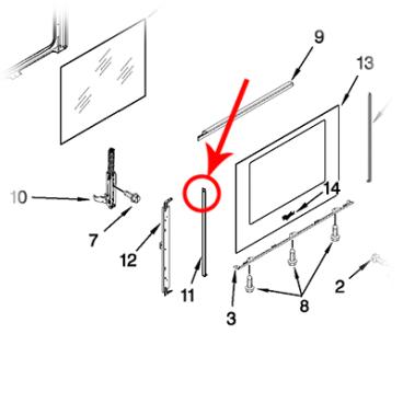 KitchenAid KFGG500ESS1 Door Trim - Genuine OEM