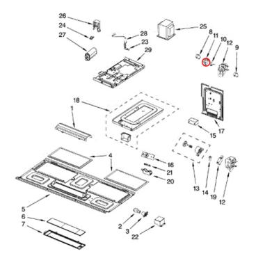 KitchenAid KHMC1857BWH1 Plate Cam - Genuine OEM