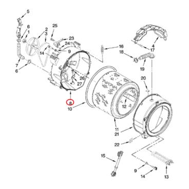 Maytag MHWE900VW01 Tub Outer - Genuine OEM