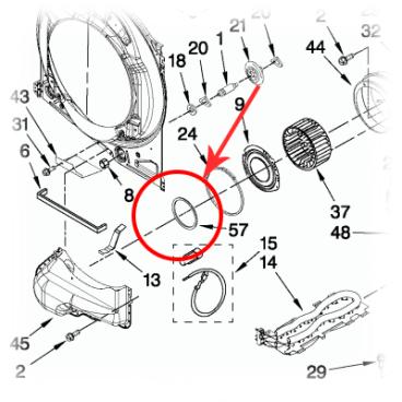 Whirlpool 7MWGD87HEDC1 Seal - Genuine OEM