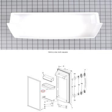 Whirlpool ED5GTGXNB12 Refrigerator Door Shelf/Bin - Genuine OEM