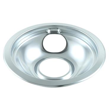 Whirlpool RF302BXVN0 Burner Drip Bowl (Chrome, 6 in) - Genuine OEM