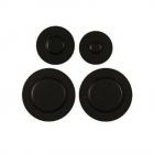 Maytag MGR7685AS1 Range Burner Cap Kit (Black) - Genuine OEM