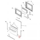 Maytag MLR4451AJQ Exterior Door Glass with Tape - White - Genuine OEM