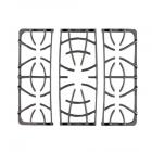 Frigidaire CGGF3076KWB Burner Grate Kit (3 piece - Left, right, and center w/foot pads) - Genuine OEM