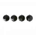 GE JGBP86BEA3BB Burner Control Knob Kit (4 Pack) - Genuine OEM