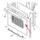 GE Part# WB56T10191 Oven Door Glass (OEM) BQ