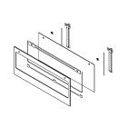 Whirlpool Part# W11203367 Outer Glass Door Assembly (White) - Genuine OEM