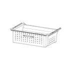 GE Part# WR32X31939 Lower Basket with Divider - Genuine OEM