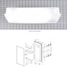 Whirlpool Part# 2187172 Refrigerator Door Shelf/Bin (OEM)