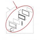 Whirlpool Part# W10372911 Microwave Door (OEM)