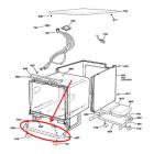 GE Part# WD01X10375 Brace Castor (OEM) Front