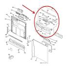 GE Part# WD34X11274 Escutcheon Assembly (OEM)