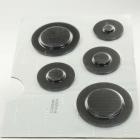 Whirlpool WFG540H0AE0 Surface Burner Cap Kit - Black - Genuine OEM