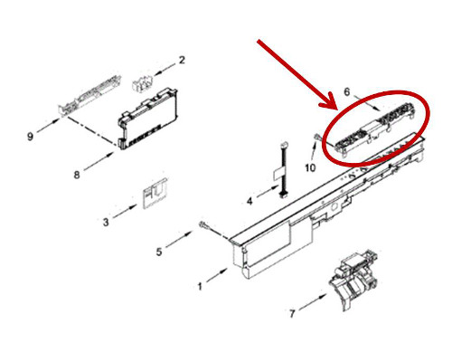 Whirlpool Part# W11368911 User Interface Housing (OEM)